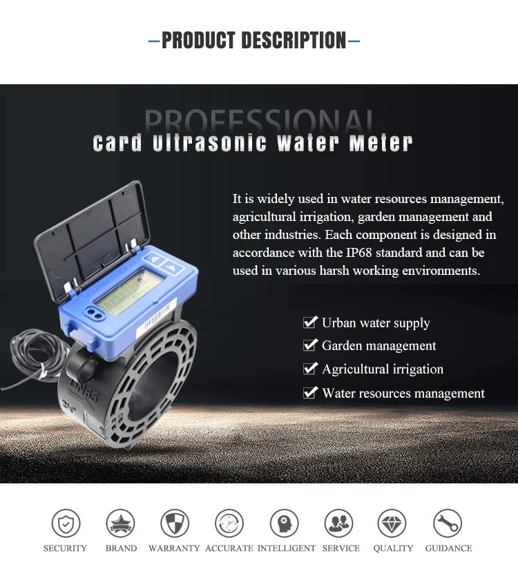 DN80 Ultrasonic Flow Meter with RS485 Remote Monitoring