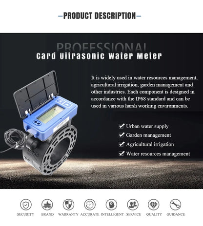 DN80 Ultrasonic Flow Meter with RS485 Remote Monitoring