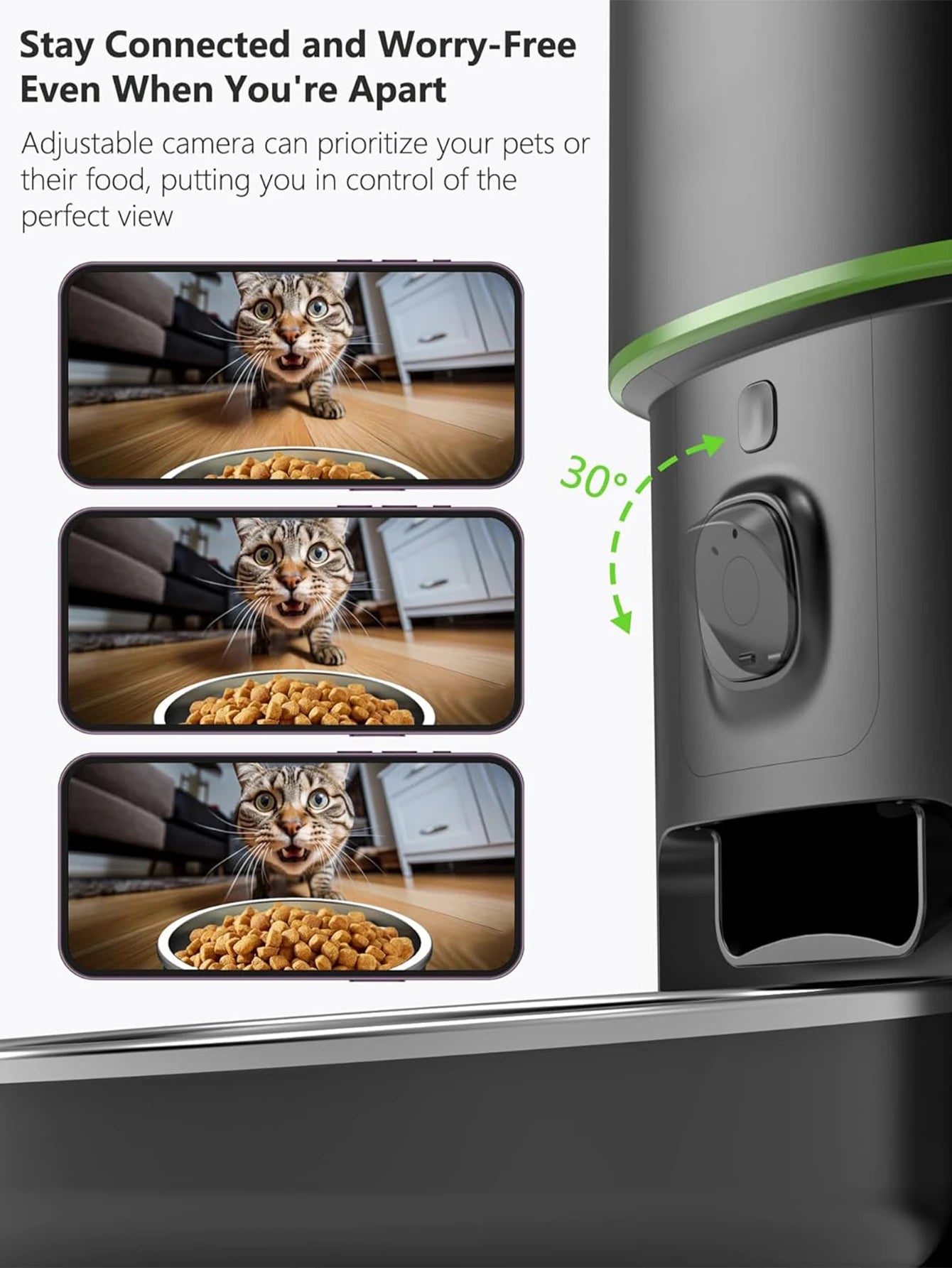Smart Pet Feeder 2L with 1080p Camera