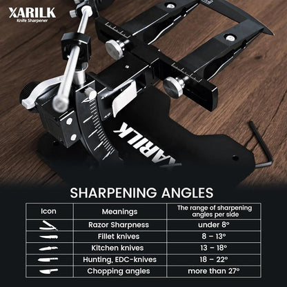 Professional Aluminium Knife Sharpening System with 3 Diamond Plates
