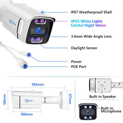 6 Camera 8MP PoE Security System 1TB NVR Kit