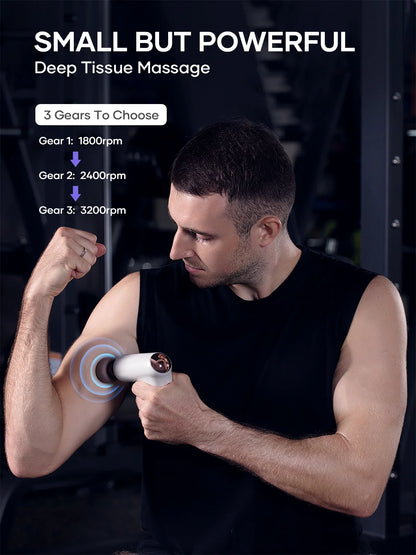 Rechargeable Deep Tissue Massage Gun with Heat Therapy