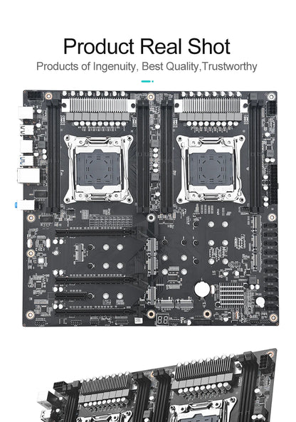 Dual LGA2011-3 X99 Motherboard 10 SATA 8 M.2 NVMe