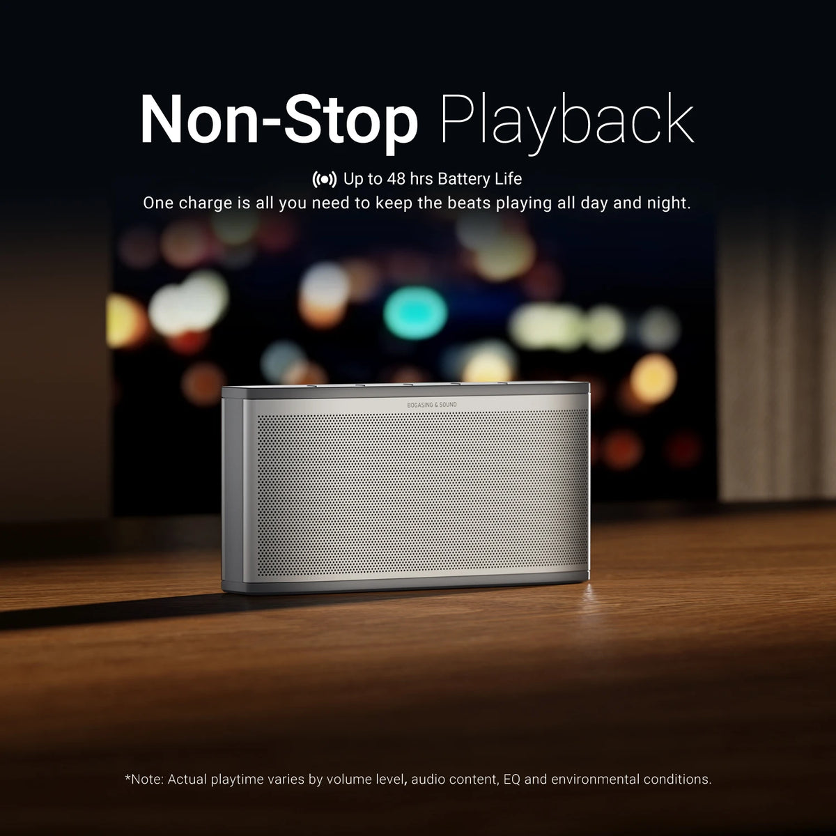Portable 50W Bluetooth Speaker 2-Channel Audio 48H Playtime