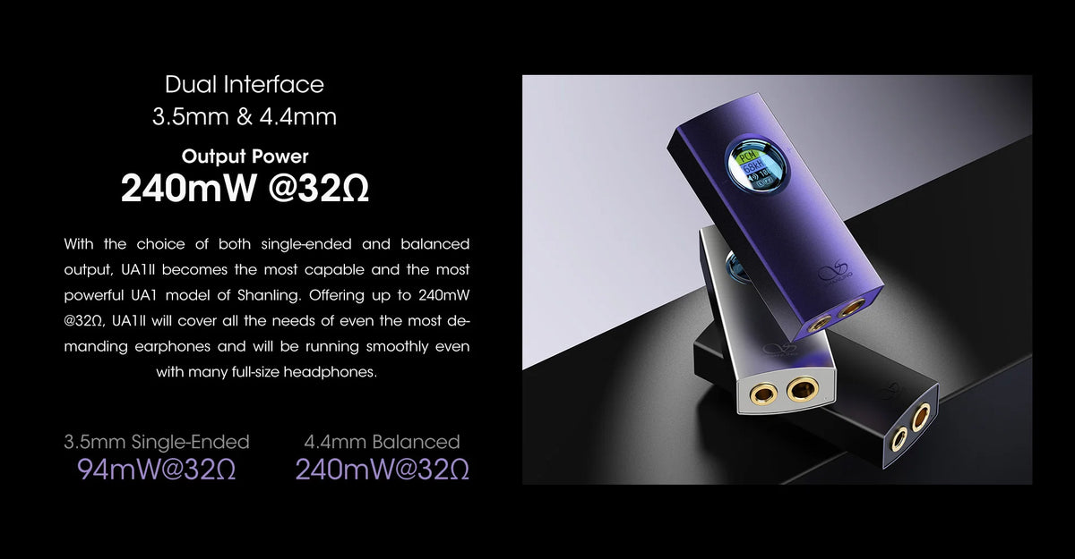 Portable Hi-Res USB DAC Headphone Amp Dual DAC