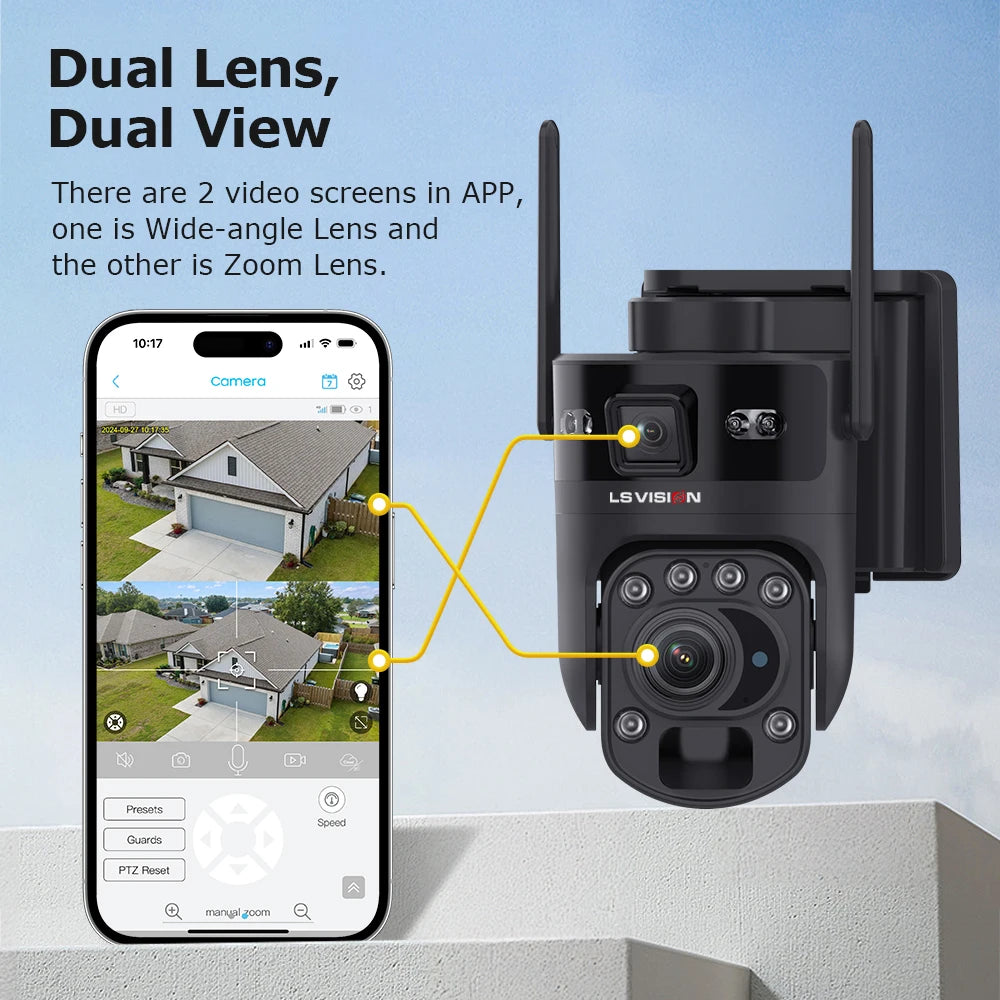 4G Solar CCTV Camera 60X Optical Zoom