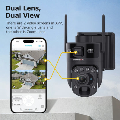 4G Solar CCTV Camera 60X Optical Zoom