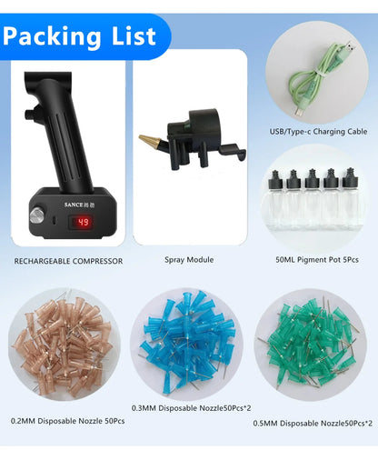 Rechargeable Cordless Airbrush Kit 30PSI for Painting and Crafts