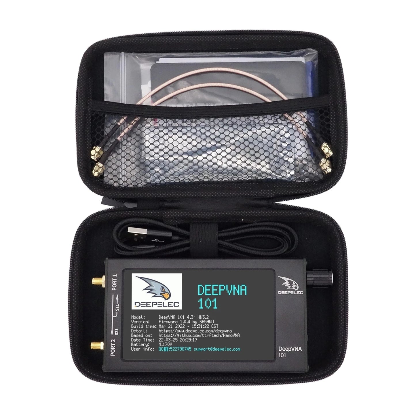 4.3" Portable Antenna Analyzer 10k–1.5GHz with SWR Meter