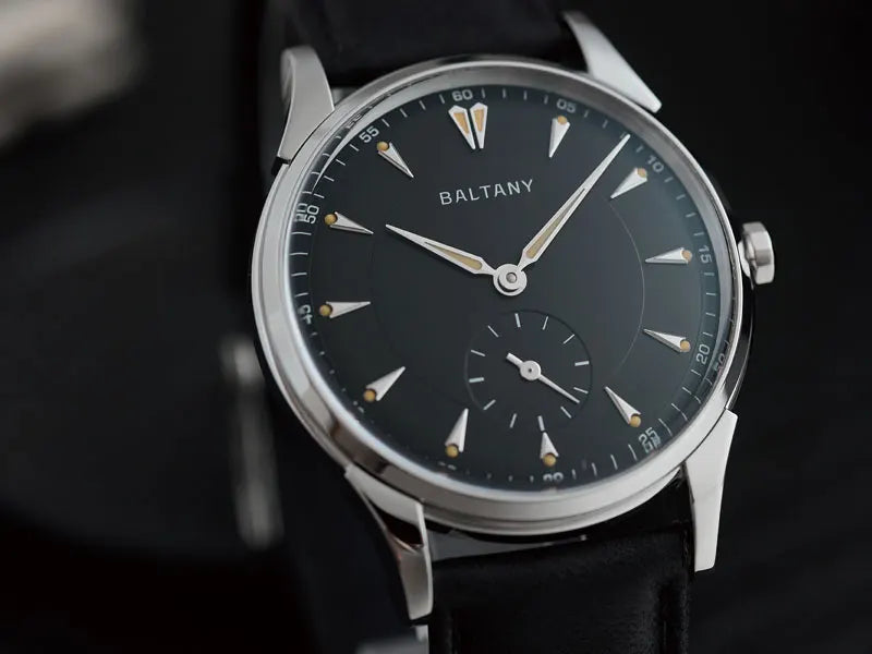 Automatic Dress Watch with Hardened Surface Black Dial