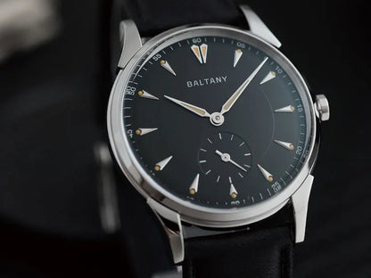 Automatic Dress Watch with Hardened Surface Black Dial