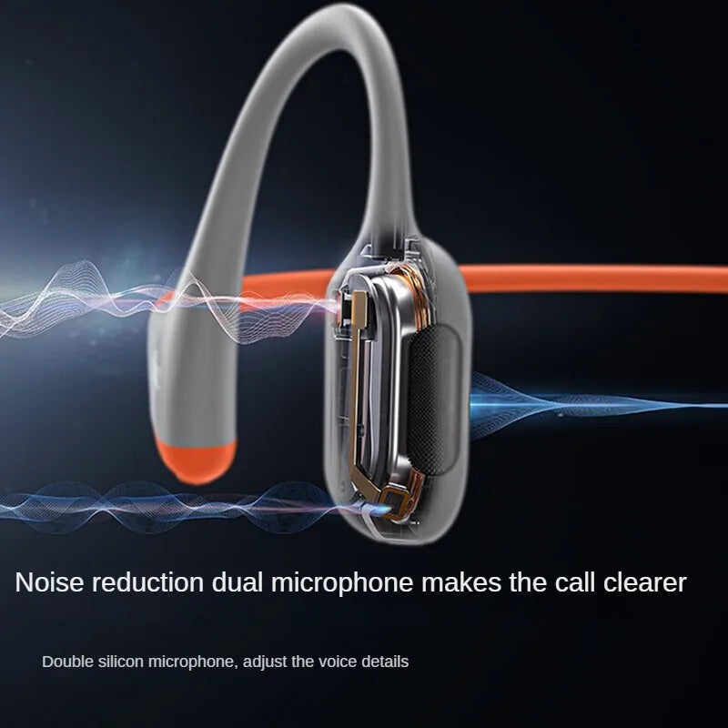 Pink Waterproof Bone Conduction Wireless Sports Headset Bluetooth 5.1