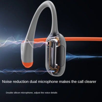 White Open-Ear Bone Conduction Running Headphones Bluetooth 5.1