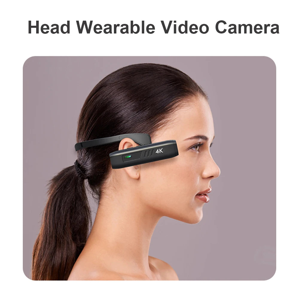 4K Wearable Head Camera WiFi Anti Shake 120 Degree