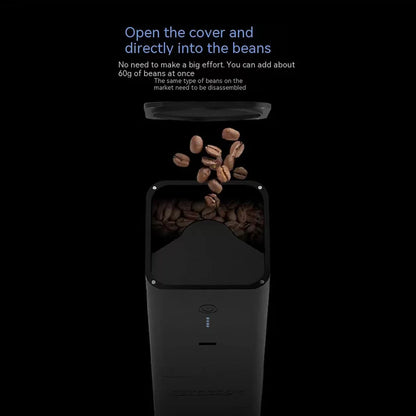 Portable USB Electric Grinder Black 7-Core Burr 4000mAh
