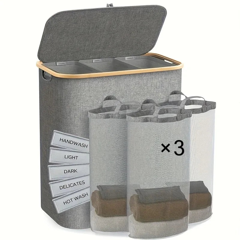 Extra Large 160L Foldable Laundry Basket with Handles