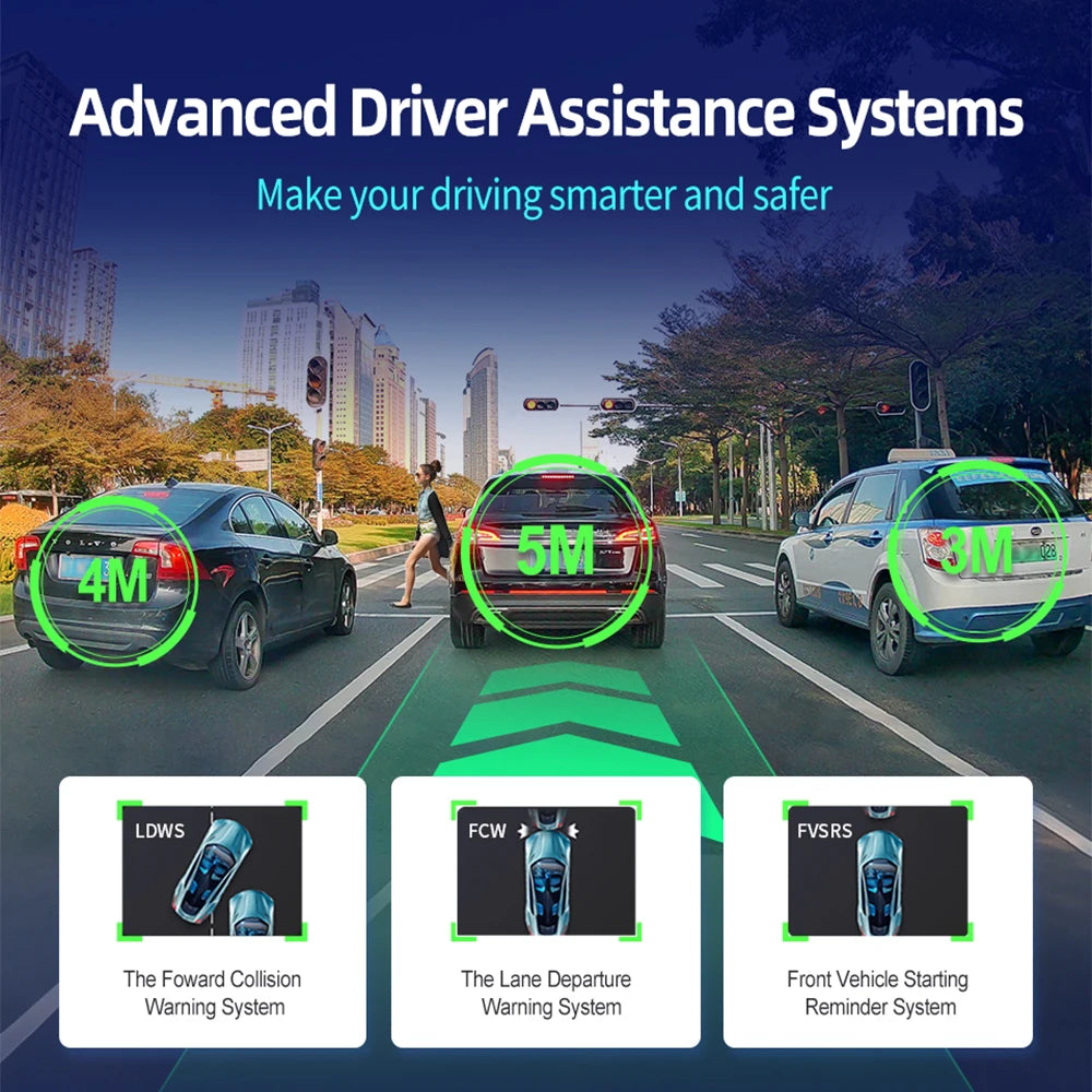 11.4-Inch 4K ADAS Dash Cam with CarPlay & Android Auto