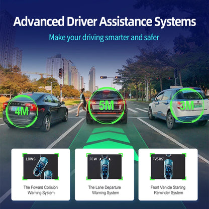11.4-Inch 4K ADAS Dash Cam with CarPlay & Android Auto
