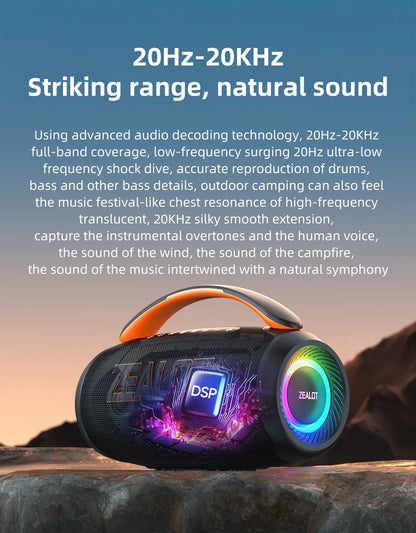Bluetooth Speaker 60W with IPX6 Waterproof Camouflage
