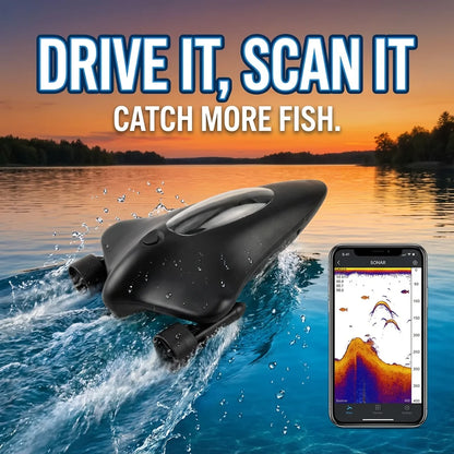 Wireless Sonar Fish Finder with App for Kayak Boats