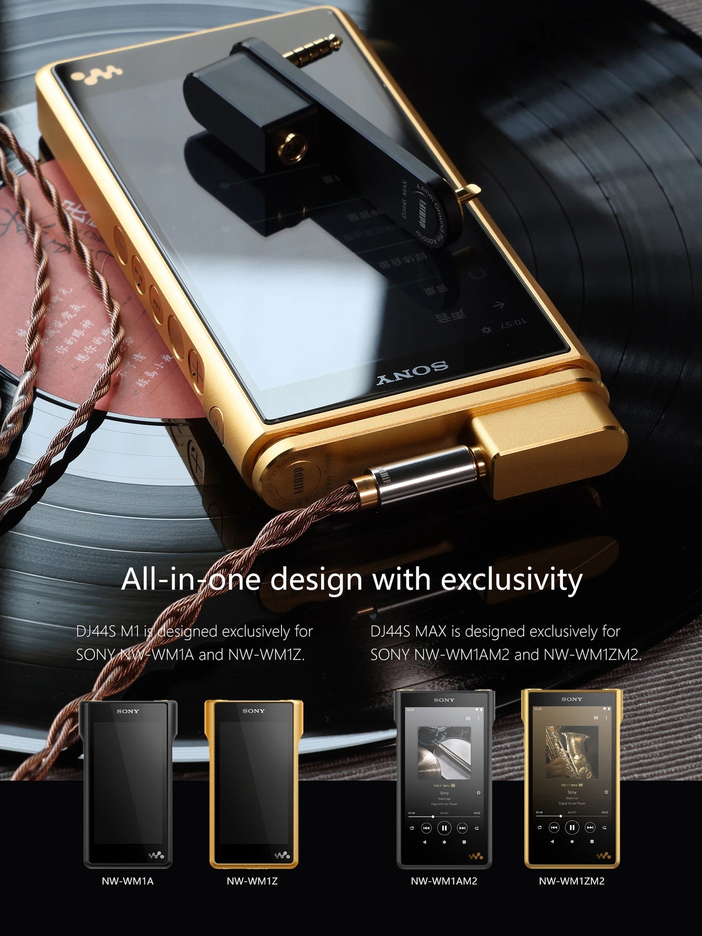 Portable Audio Ground Adapter for Music Player Low Noise Gold