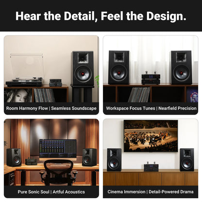 6.5" Passive Bookshelf Speaker with Silk Tweeter