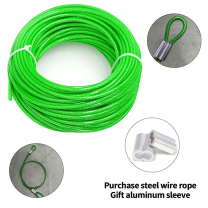 PVC Coated Steel Wire Rope 100m 4mm