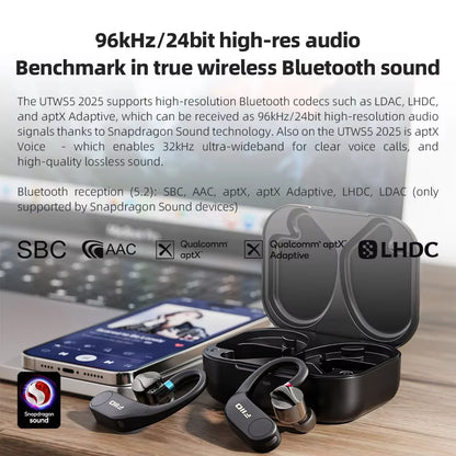 UTWS5 MMCX Detachable Earbuds with LDAC Wireless Amp