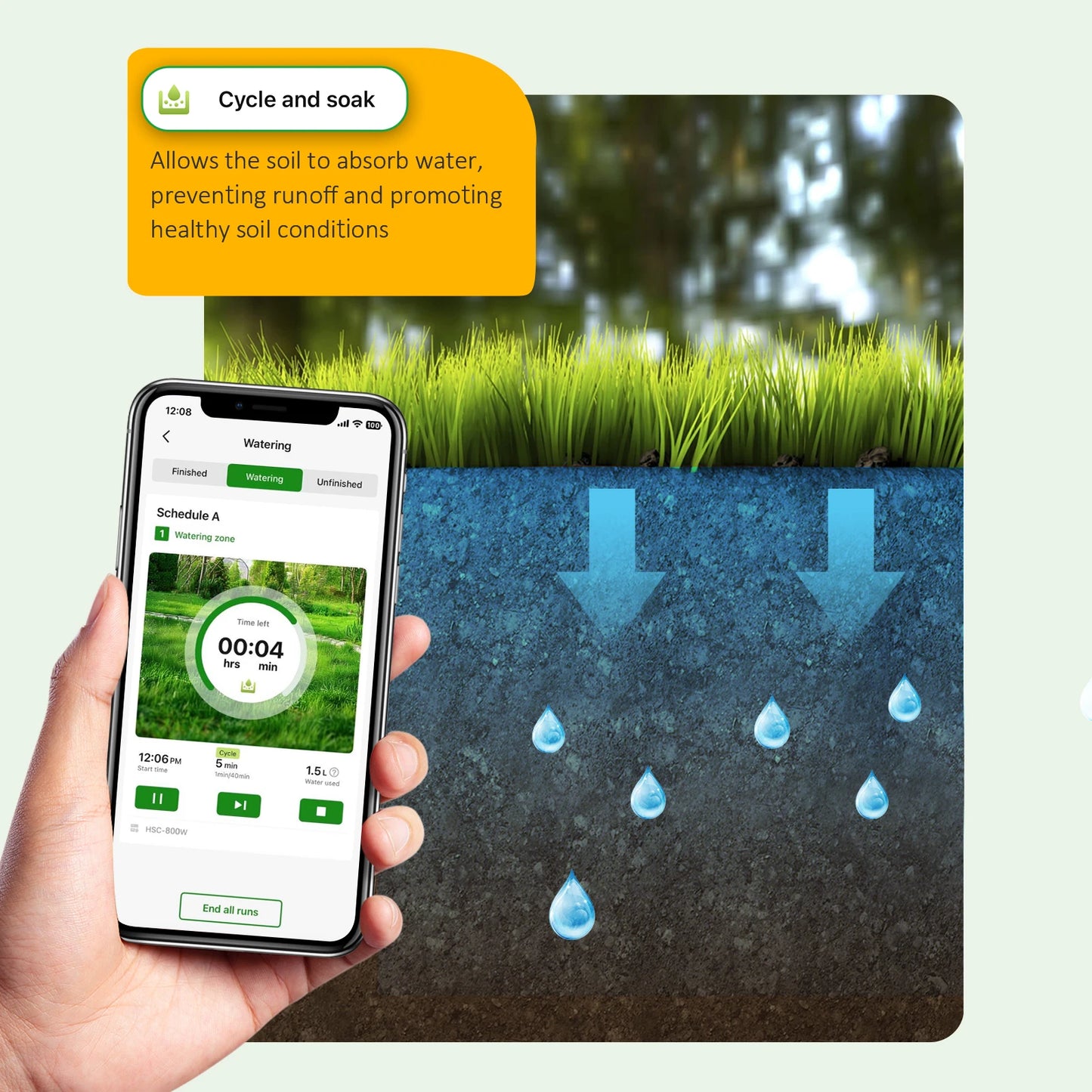 Smart 8-Zone Garden Irrigation Controller for Lawn & Courtyard