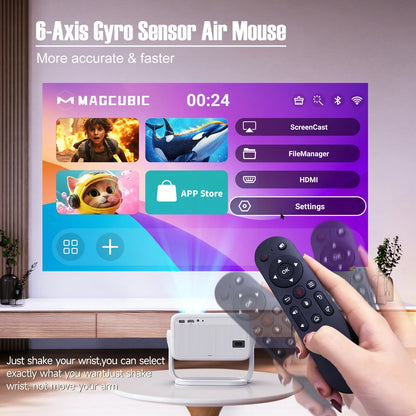 Smart 4K Home Cinema Projector Android 11 WiFi6 BT5.2