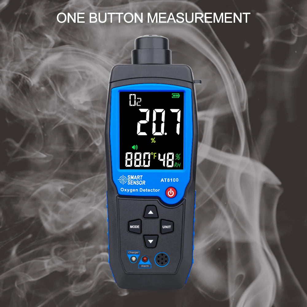 Smart Digital O2 Meter with Sound and Light Alarm System