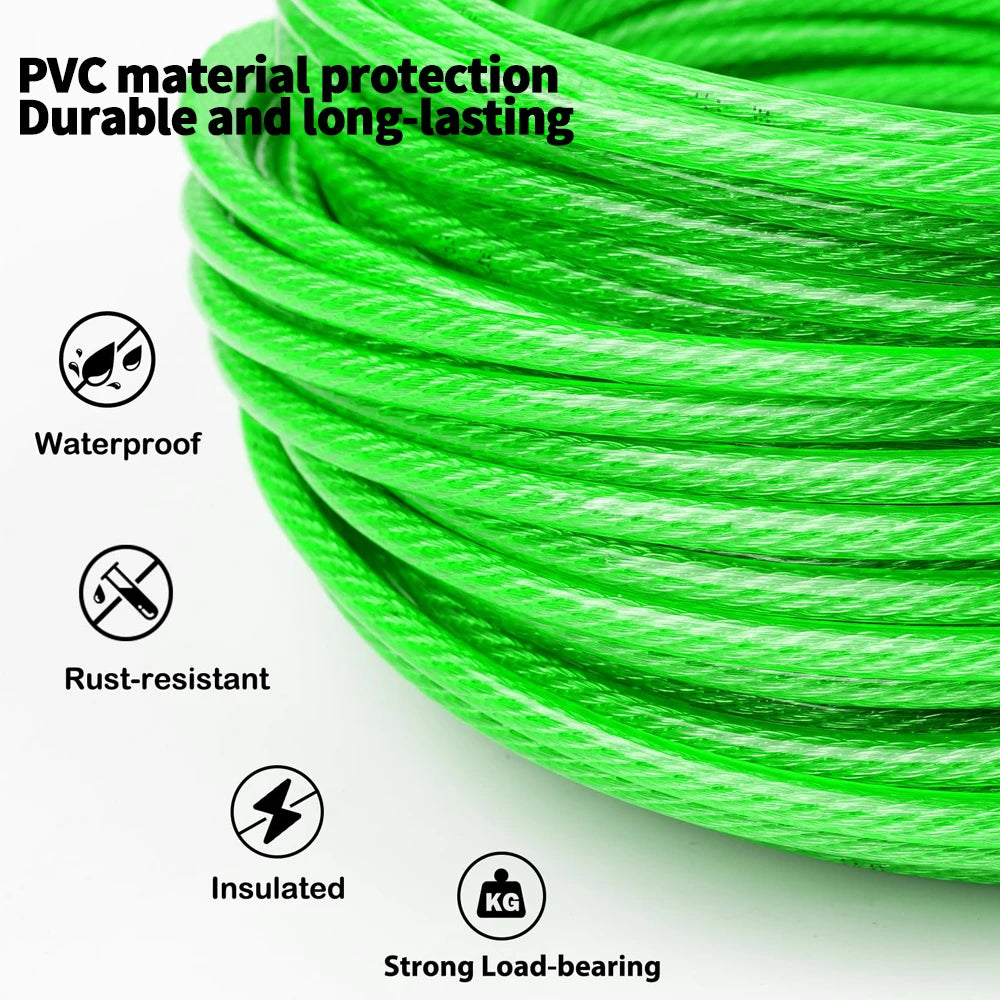 PVC Coated Steel Wire Rope 100m 4mm