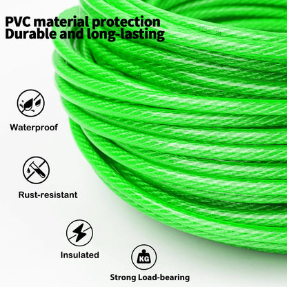 PVC Coated Steel Wire Rope 100m 4mm