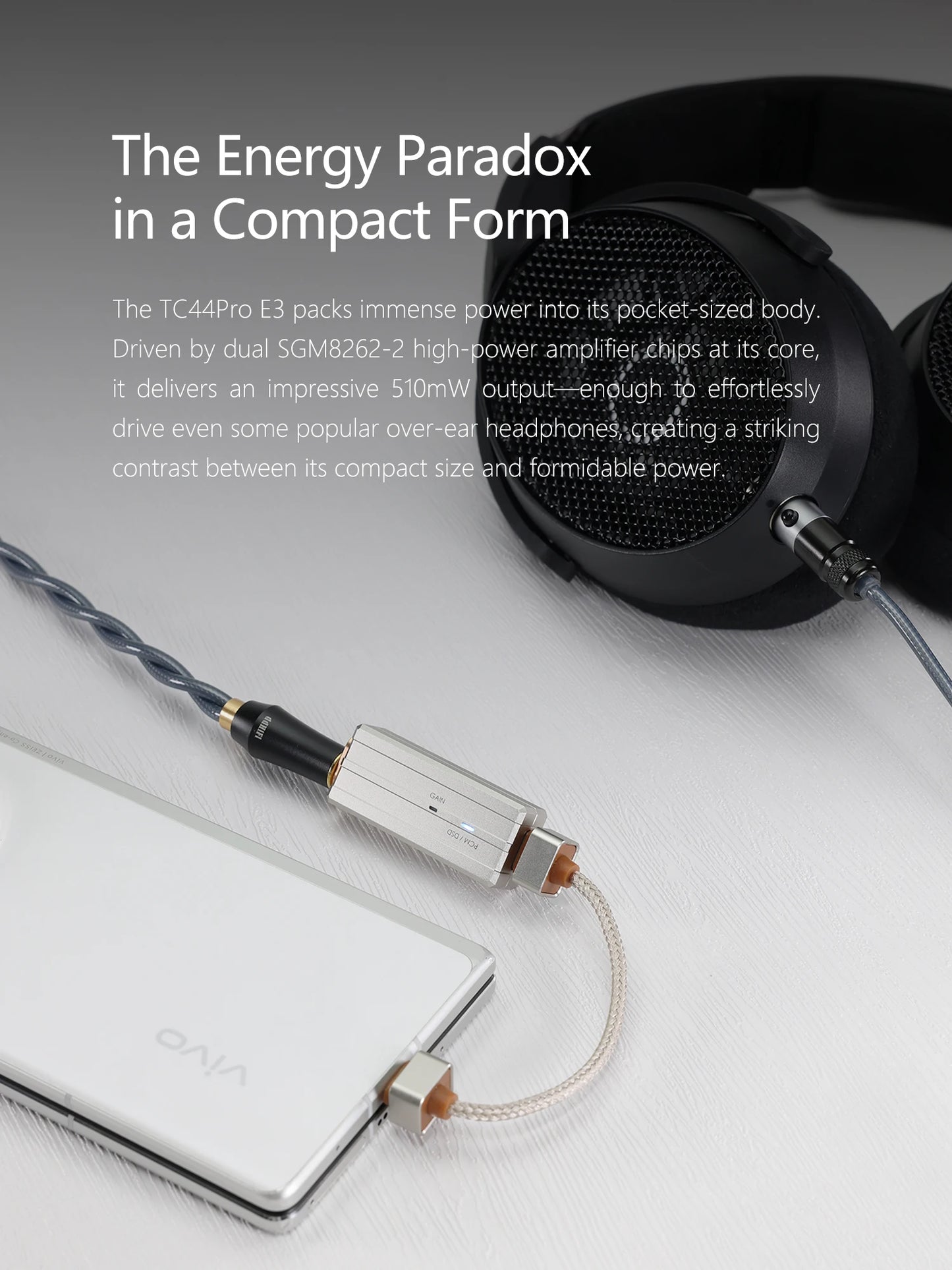 Portable Hi-Res DAC AMP with Independent Volume Control