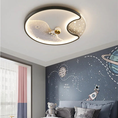 40cm Modern Astronaut LED Ceiling Light Black