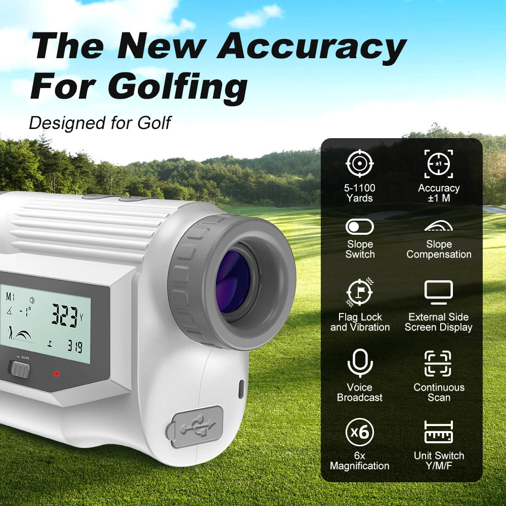 Golf Laser Rangefinder 1600 Yards Voice Broadcast