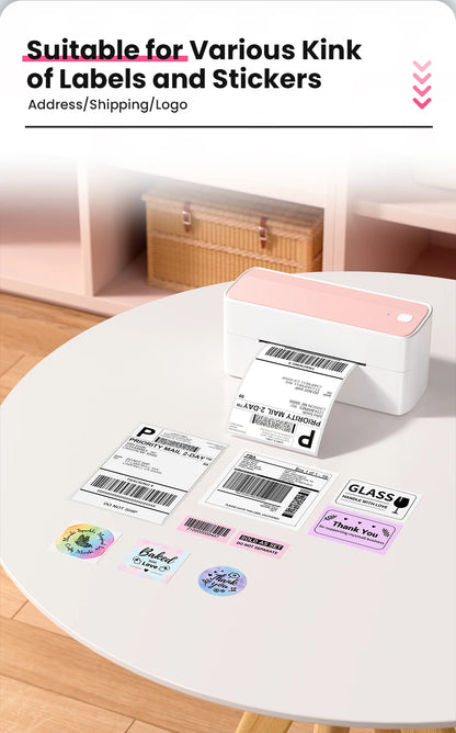 Wireless 4x6 Shipping Label Printer for Phone and PC