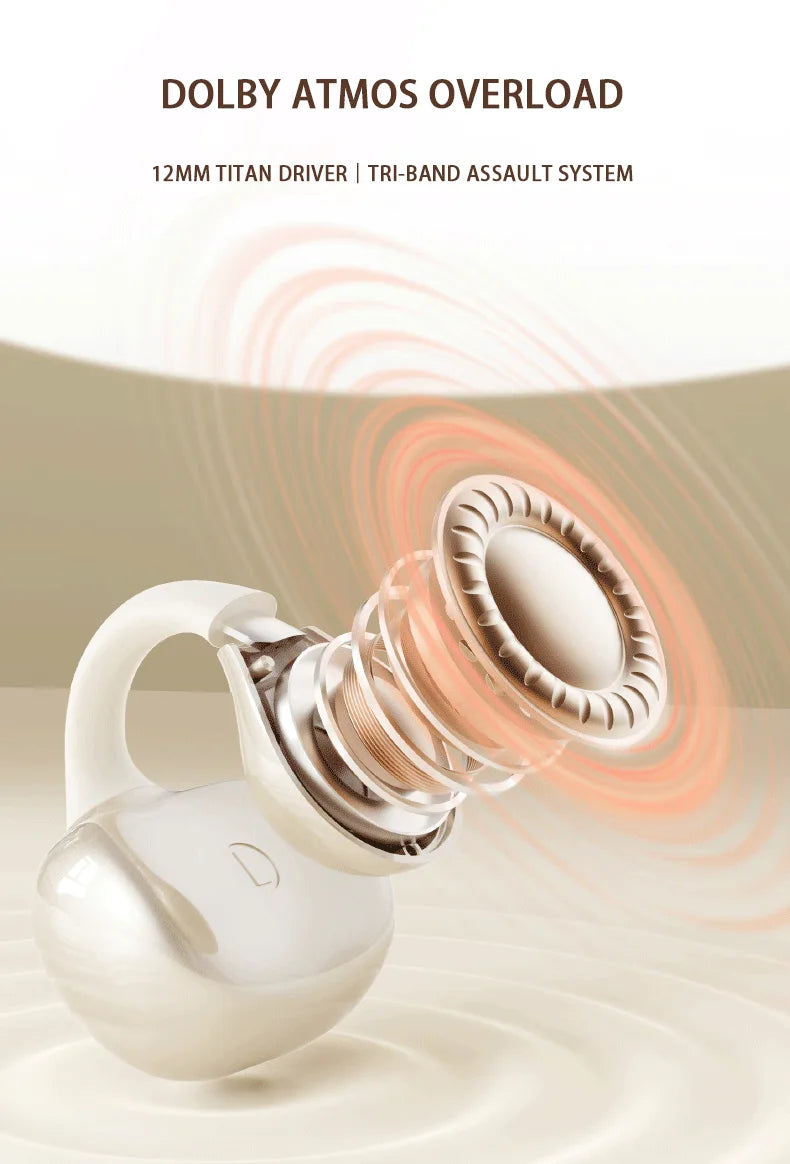 White Rechargeable Bluetooth Gaming and Sports Earphones