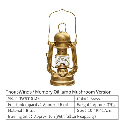 Retro Style Mini Camping Lantern with Adjustable Glow