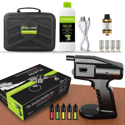 Smoke Bubble Gun Full Set with Carry Bag