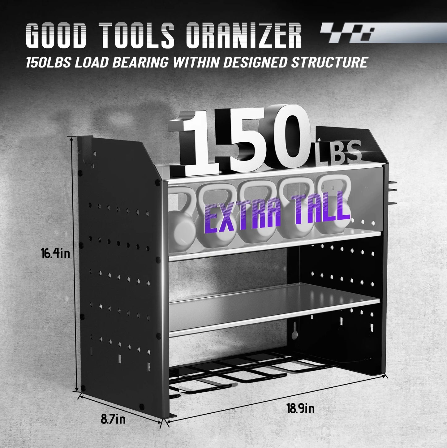 Power Tool Battery Holder Wall Rack Storage System