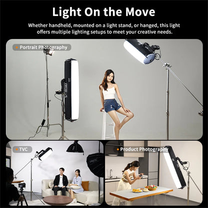 60W Foldable LED Tube Light with Remote Control