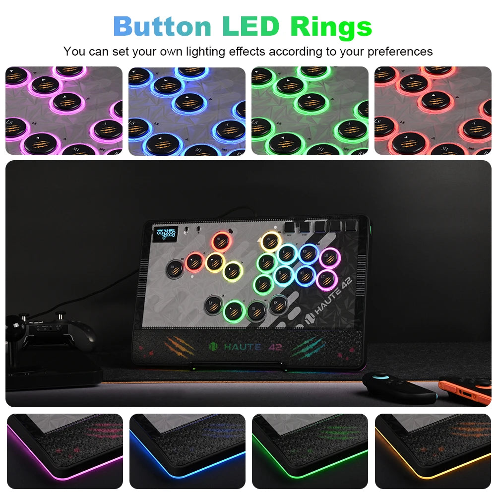 Magnetic Leverless Arcade Controller Black for PC/PS5