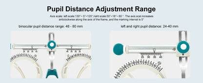 Lightweight Titanium Trial Lens Frame Blue Cylindrical Style