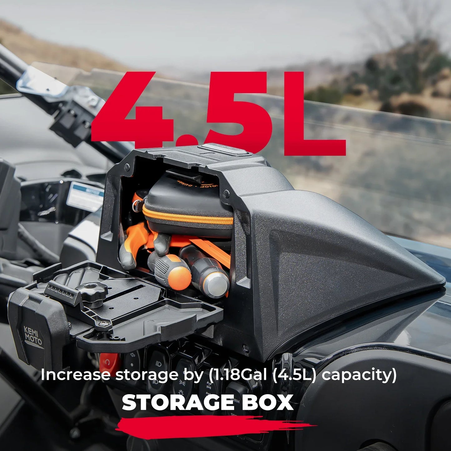 Heavy Duty UTV Device Storage Box with Tablet Mount