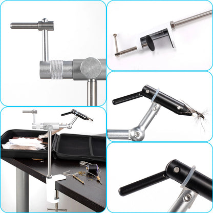 Portable Stainless Steel Fly Tying Vise Clamp Base Set