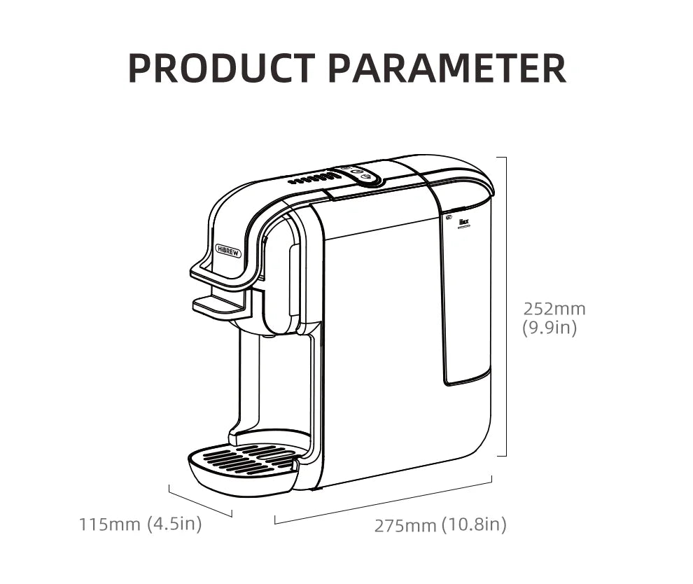 Multi-Pod Espresso Machine Hot and Cold White