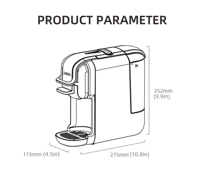 Multi-Pod Espresso Machine Hot and Cold White