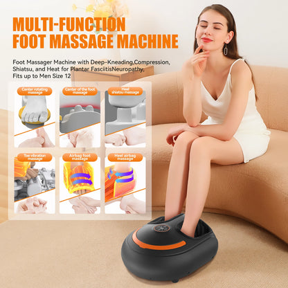 Electric Shiatsu Foot Massager with Heat and Kneading