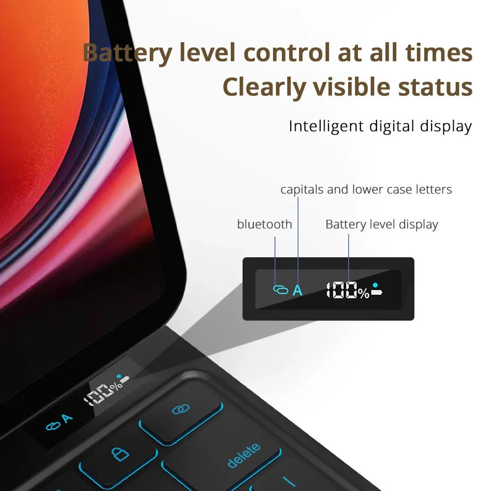 Wireless Magic Keyboard 12.4 Inch Backlit Trackpad Case